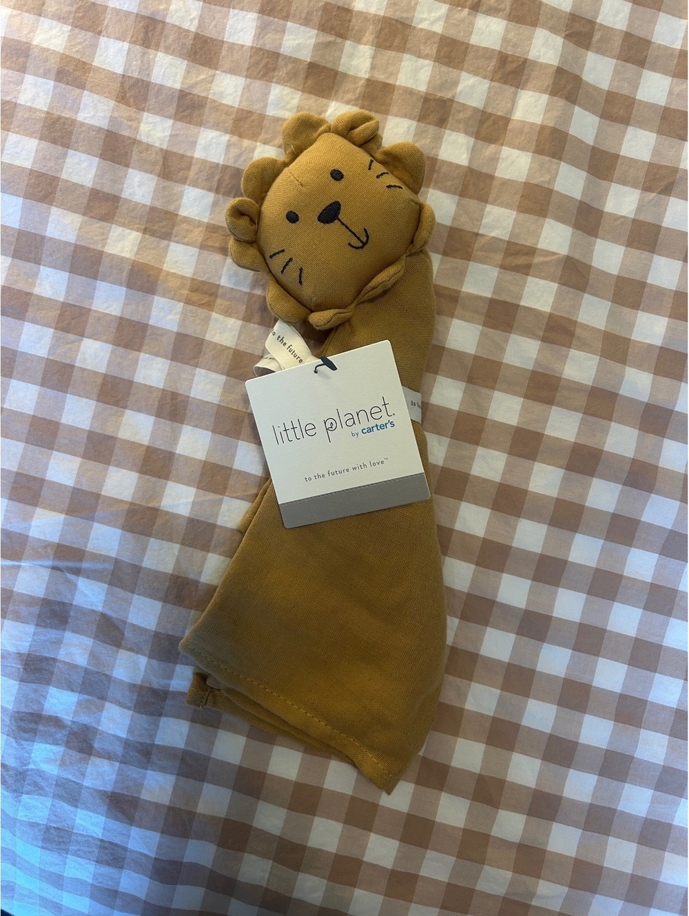 NWT Little Planet by Carter's Organic Cotton Lion Security Blanket / Lovey